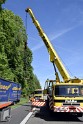 LKW in Boeschung A 3 Rich Frankfurt Hoehe Roesrath Lohmar P083